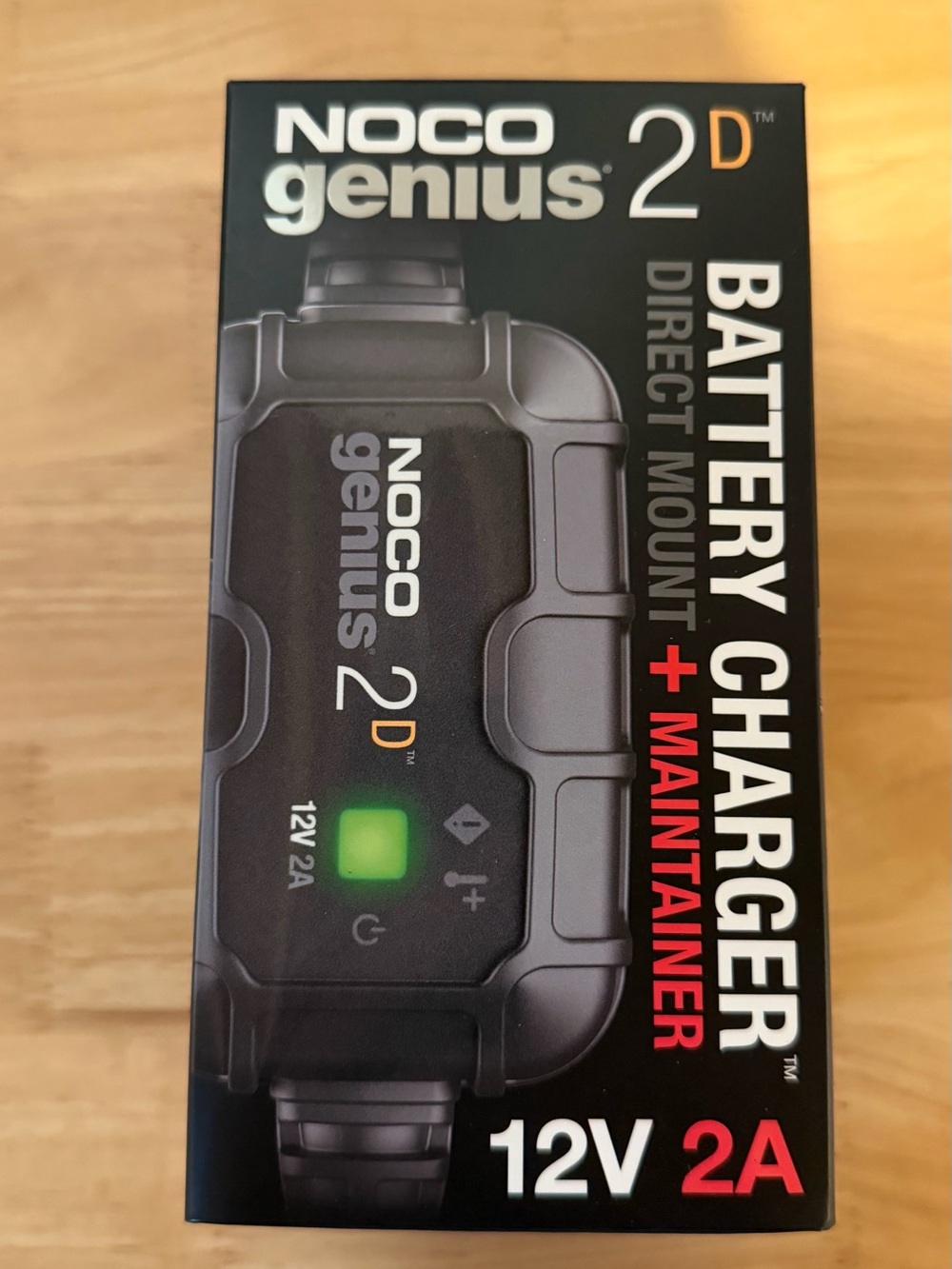 Genius 2D 12V 2A Black Battery Charger & Maintainer